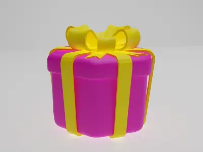 Gift boxes Low-poly 3D model