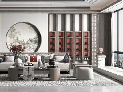 living New style room Chinese 3D model