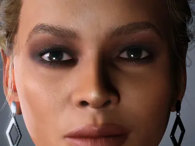 Beyonce Character 3D Model Low-poly 3D model