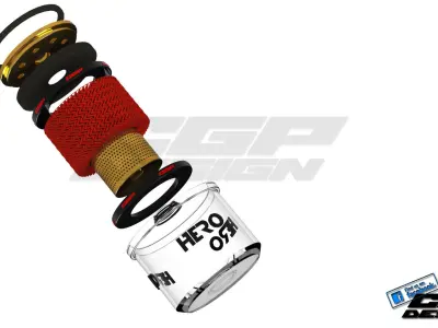 PINKI Oil filterdesigned by HERO Free 3D model