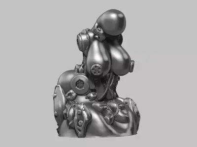 Modern Abstract female robot sculpture 3d print model 146 3D print model