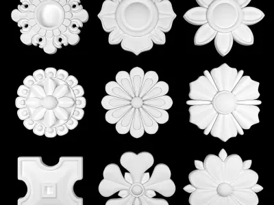 Ornament Element Pack 06 3D model