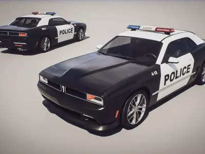 Muscle Car 1 - Game Ready Vehicle Low-poly 3D model