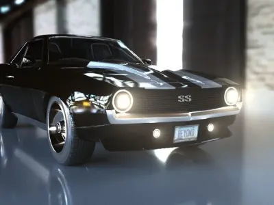 Chevrolet Camaro SS 1969 Rigged 3D model