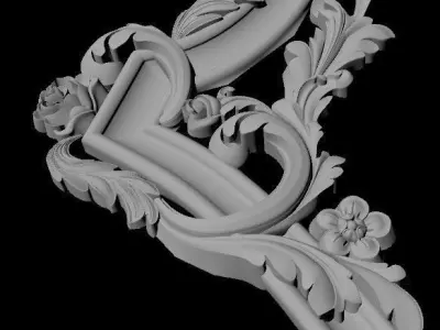 carved mirror 3D model 6
