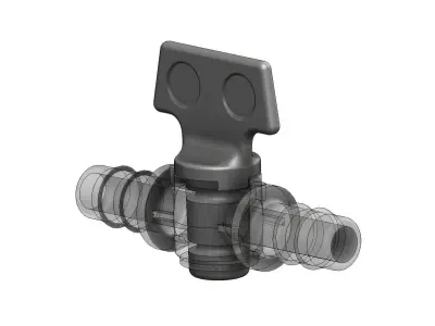 Drip irrigation valve 3D print model