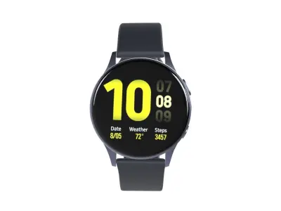 Samsung Galaxy Watch Active 2 - Aluminium Aqua Black Low-poly 3D model