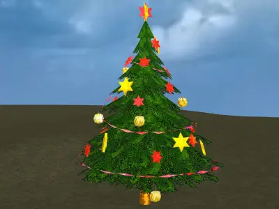 Christmas tree Low-poly 3D model