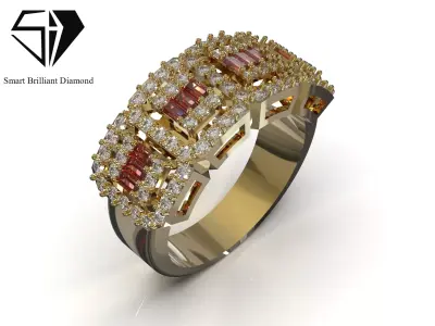 Printable cad jewelry woman ring model jr00355 3D print model