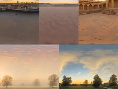 8K Evening HDRI Sky Environment Pack for Render Engines Texture