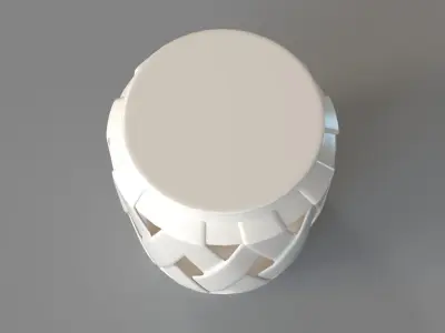 Lattice Ceramic Side Table 3D model