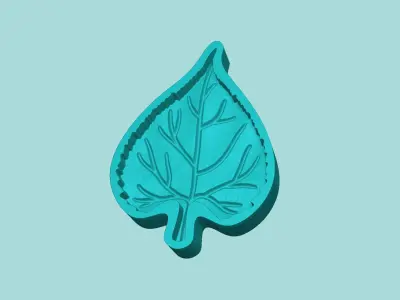 Sunflower Leaf 03 - Silicone Mold Maker - Template 3D print model