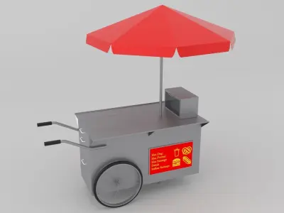 Food Cart 3D model