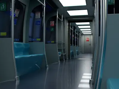 Monorail train 3D model