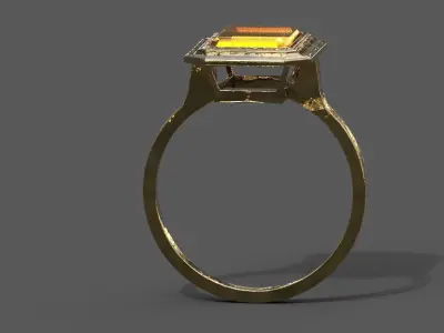 High-Quality 3D Ring Model Low-poly 3D model