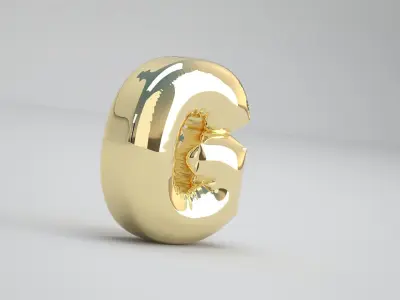 G Balloon Gold 3D model