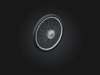 Bicycle Wheel Low-poly 3D model