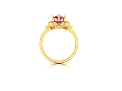 Solitaire Engagement Wedding Ring 3D print model 4