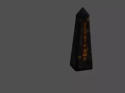 Ancient Mystic Obelisk with Glowing Runes 3D model