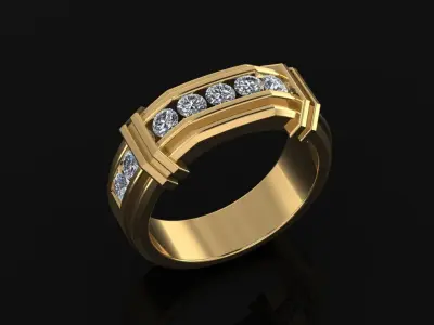 Man Ring 03  3D print model