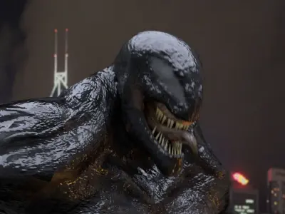 Riot Venom 2018 inspired model Rigged and Animated Low-poly 3D model