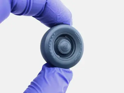 15x8 Mopar Steelie Wheel Goodyear Polyglas G60 Tire 3D print model