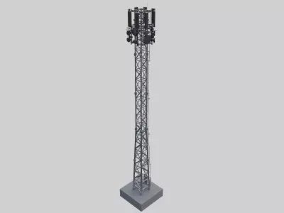 Antenna mast signal transmission tower 3D model