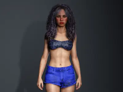 Viola-Female Character Low-poly 3D model