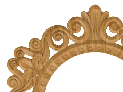 Carved picture frame STL 3D model 13