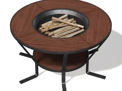 Barbecue Table 3D Model 3D model