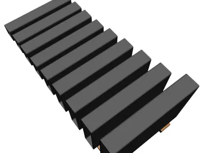 5 16in Wall x4in Rectangle Tube 3D model