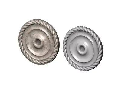 Round Rope Rosette  plaster molding 3D print model