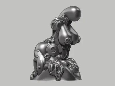 Modern Abstract female robot sculpture 3d print model 146 3D print model