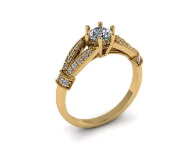 Jewelry Diamond Ring 3D Print Model  3D print model 15