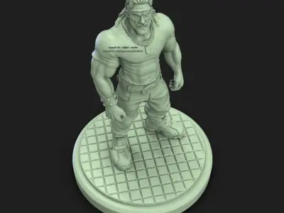 character Stylized biker v1  3D print model