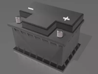 Battery for scale autos and dioramas  3D print model