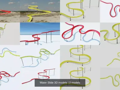Water Slide 3D models 3D Model Pack