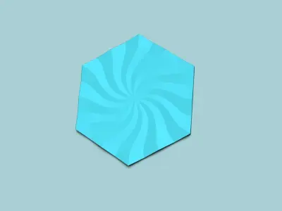 Hexagonal Wall Panel A35 Whirl - Interior Design Decoration 3D print model
