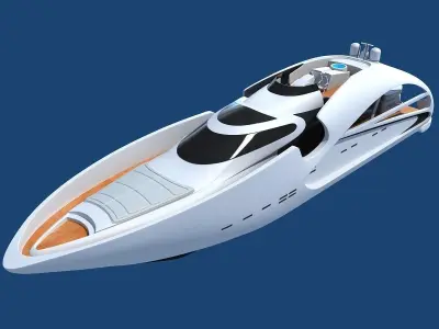 Collection of 4 Luxury Yachts  3D model