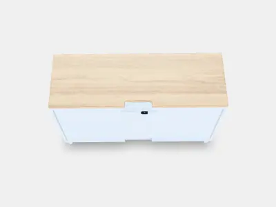BESTA TV bench with doors 36 Low-poly 3D model
