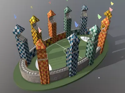Quidditch field 3D model