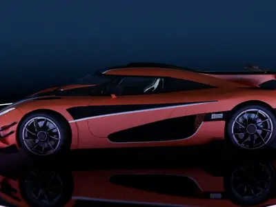 Koenigsegg one 3D model 3D model