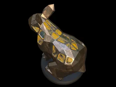 Steampunk Rabbit Low-poly 3D model