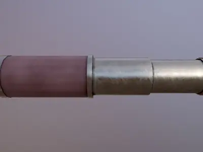 Low Poly Telescope Low-poly 3D model