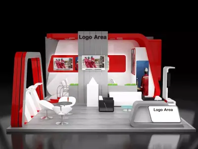 Booth Exhibition Stand a177 3D model