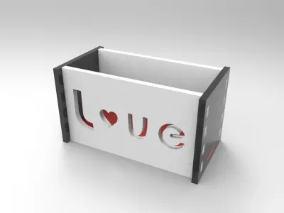 Flower Box For Laser Cut  Free 3D print model