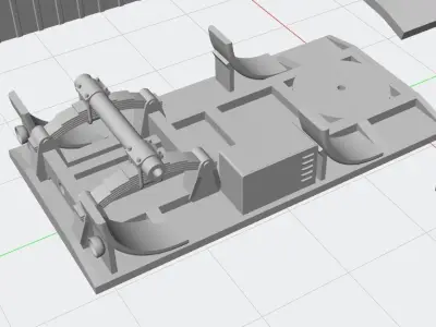 Tractor trailer people 3D print model