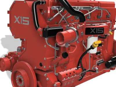 ISX15 CUMMINS DIESEL ENGINE 3D print model