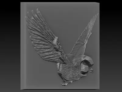 Birdd plate with two holes 3D print model