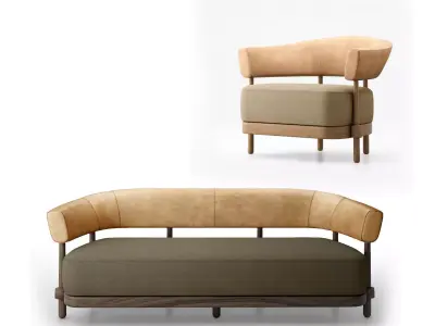 Christophe Delcourt Gum armchair and sofa 3D model